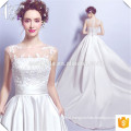 2017 Newest Satin Pure White Ball Gown Wedding dress Cestbella TS2097